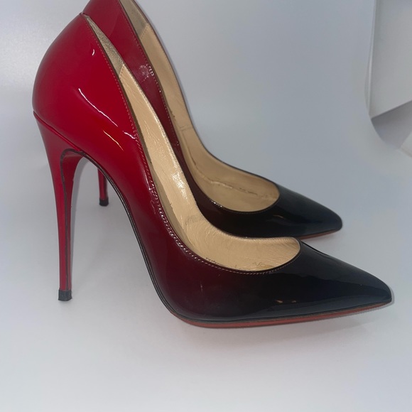Red and Black Christian Louboutin Pigalle Follies Degrade Ombre. - Picture 2 of 6